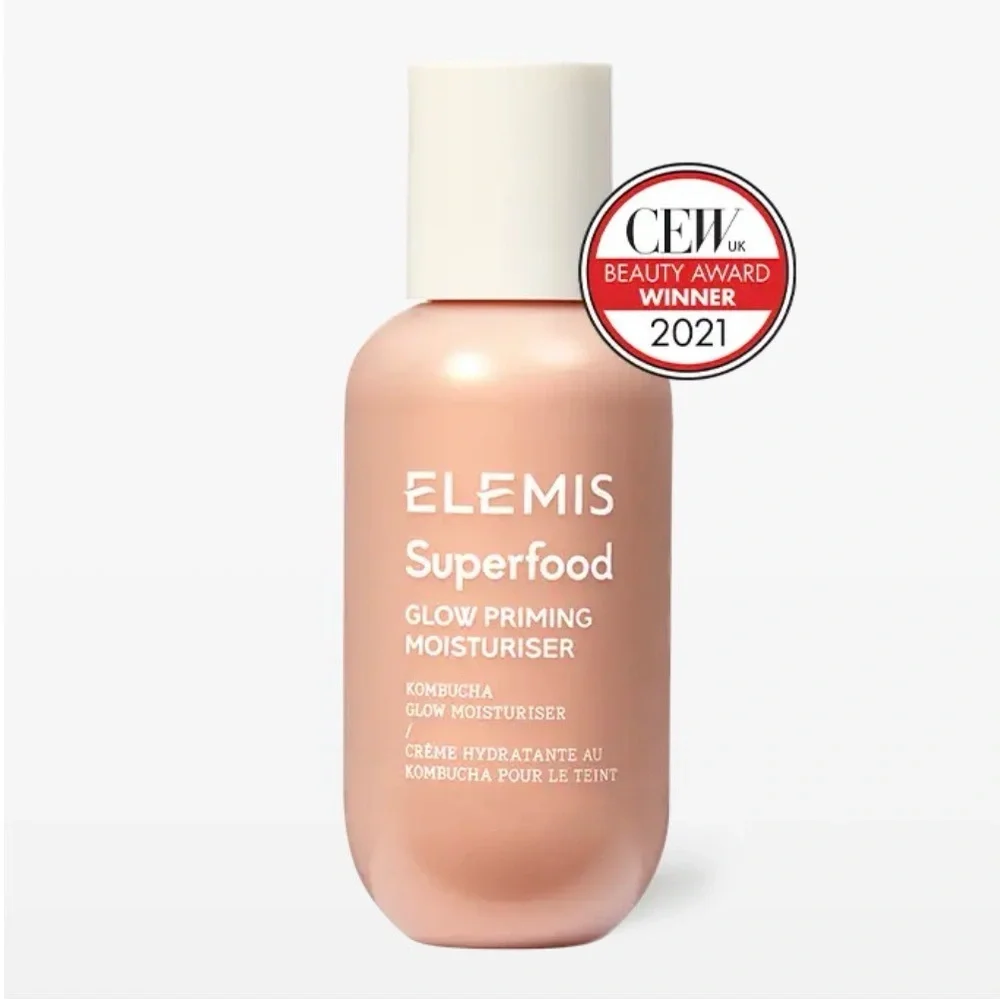 ELEMIS Superfood Glow Priming Moisturiser - Peach Orange Box